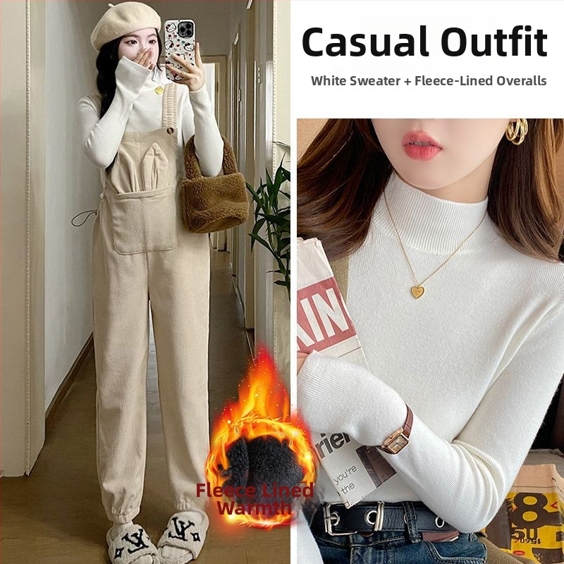 Nėščios moters kombinezonos su petnešomis — 3/4 ilgio kelnės, Chenille audinys, elastanas <30%, mikroelastinis, laisvas kirpimas