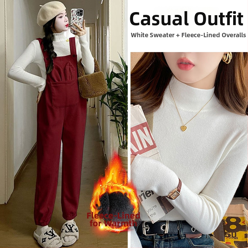 Nėščios moters kombinezonos su petnešomis — 3/4 ilgio kelnės, Chenille audinys, elastanas <30%, mikroelastinis, laisvas kirpimas