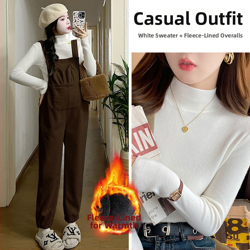 Nėščios moters kombinezonos su petnešomis — 3/4 ilgio kelnės, Chenille audinys, elastanas <30%, mikroelastinis, laisvas kirpimas