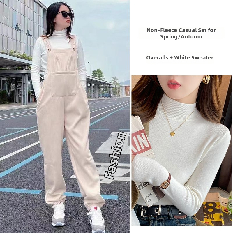 Nėščios moters kombinezonos su petnešomis — 3/4 ilgio kelnės, Chenille audinys, elastanas <30%, mikroelastinis, laisvas kirpimas