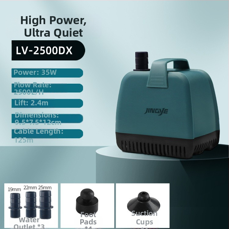 Panardinamas akvariumo siurblys – filtravimas ir cirkuliacija, plastinės konstrukcijos, Jingye