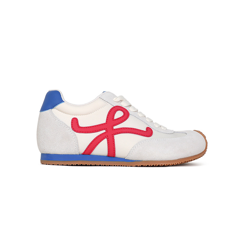 Naiste tossud nahkast ülaosaga hingav, paksu tallaga, nööridega kinnitatud, madal ülaosa, sisetald sealiha nahaga, Forrest Gump stiilis igapäevased tossud, kevad 2025