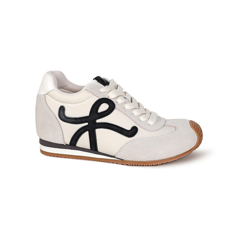 Naiste tossud nahkast ülaosaga hingav, paksu tallaga, nööridega kinnitatud, madal ülaosa, sisetald sealiha nahaga, Forrest Gump stiilis igapäevased tossud, kevad 2025