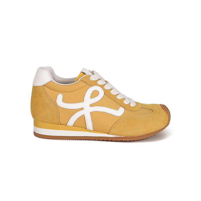 Naiste tossud nahkast ülaosaga hingav, paksu tallaga, nööridega kinnitatud, madal ülaosa, sisetald sealiha nahaga, Forrest Gump stiilis igapäevased tossud, kevad 2025