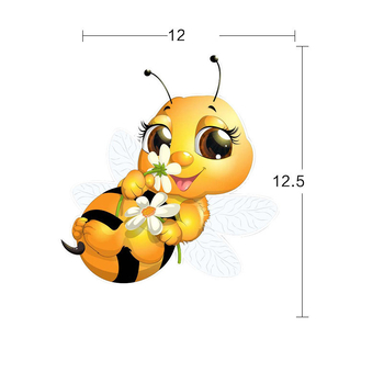 Autocolant auto drăguț și amuzant cu o mică albină în formă de capac de rezervor de combustibil, autocolant personalizat cu desene animate creative pentru caroserie, cu o albină.