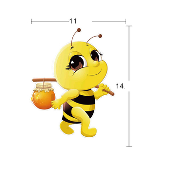 Autocolant auto drăguț și amuzant cu o mică albină în formă de capac de rezervor de combustibil, autocolant personalizat cu desene animate creative pentru caroserie, cu o albină.