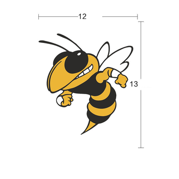 Autocolant auto drăguț și amuzant cu o mică albină în formă de capac de rezervor de combustibil, autocolant personalizat cu desene animate creative pentru caroserie, cu o albină.