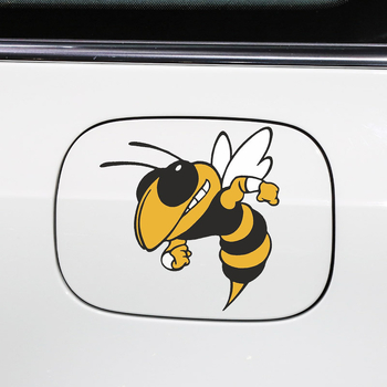 Autocolant auto drăguț și amuzant cu o mică albină în formă de capac de rezervor de combustibil, autocolant personalizat cu desene animate creative pentru caroserie, cu o albină.