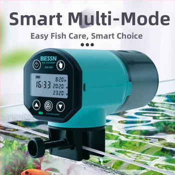 Automatinis žuvų šėrimo įrenginys akvariumui, plastmasinė konstrukcija, prekinis ženklas BESSN, pilnas komplektas, tinkamas akvariumui