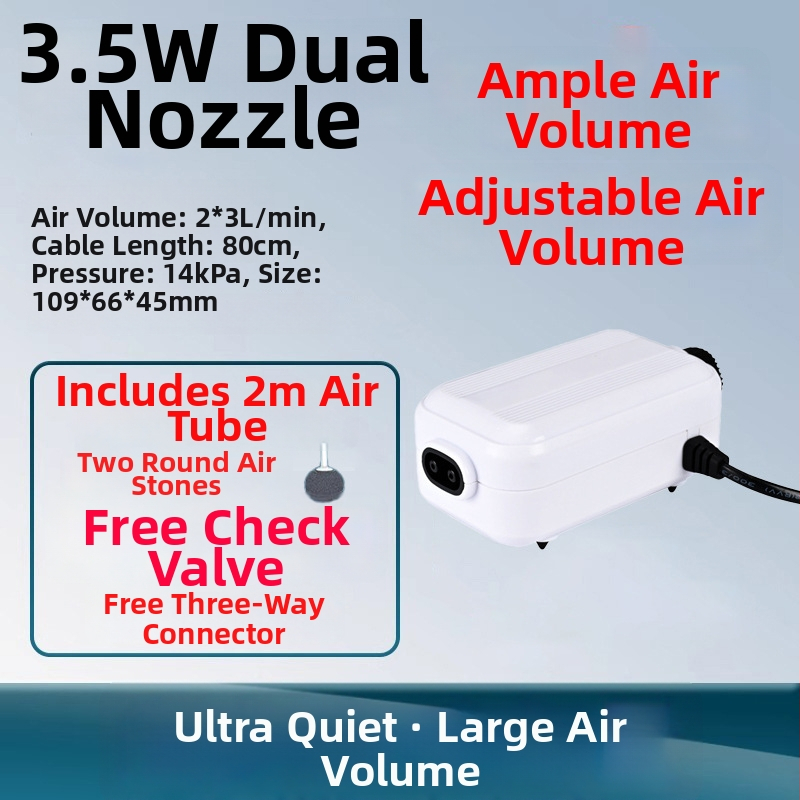 Oksigeno siurblys akvariumui – ypač tylus, namų naudojimui oksigenatorius, OEM paruoštas, vietinis gaminimas