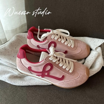 Naised Forrest Gump stiilis vabaaja sneakersid, hingav disain, lukk, madal ülaosa, kummist tald