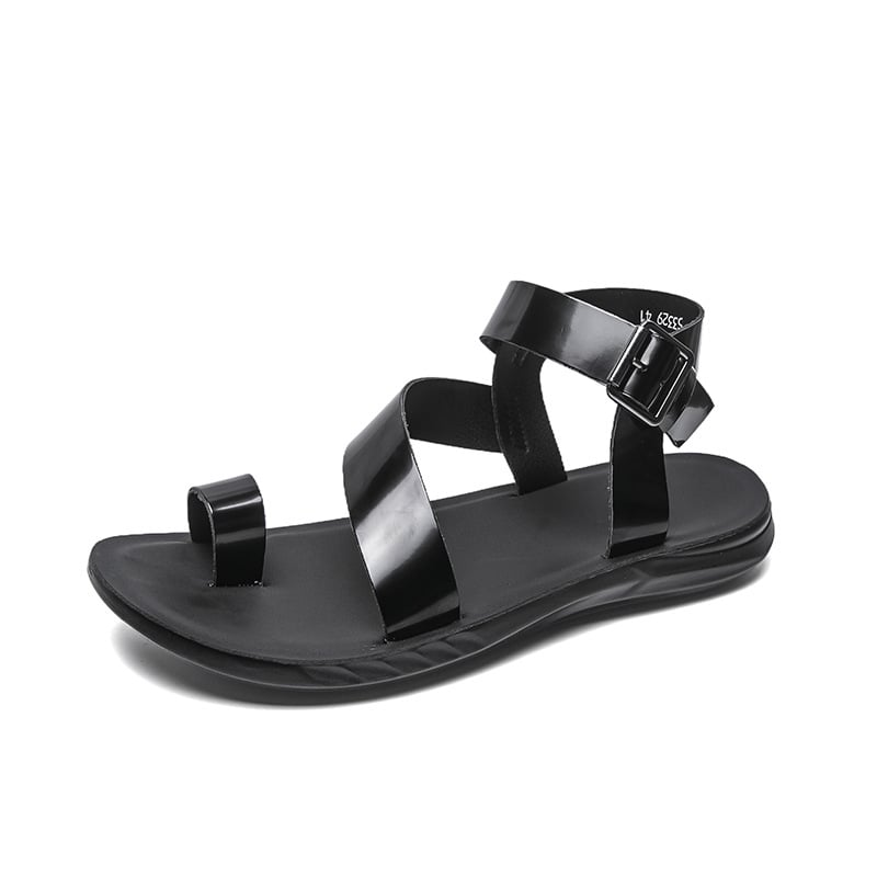 Xunqi Férfi Szandálok Slip-On, Légáteresztő, PU Felsőrész, Gumitalp, Nyár, Zárt Toe