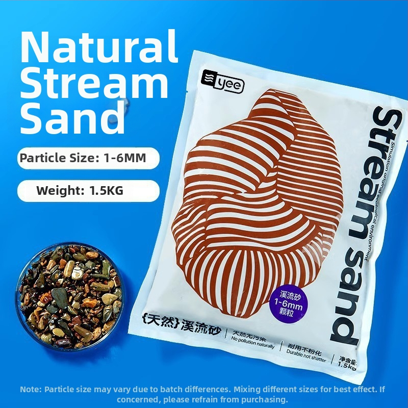 Smiltakmetis upės smėlio akvariumui, natūralus apačioje substratas, kraštovaizdžio dekoras, 1,5 kg, kilmė Shandong