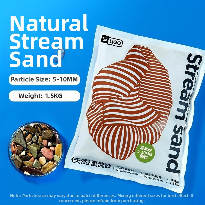 Smiltakmetis upės smėlio akvariumui, natūralus apačioje substratas, kraštovaizdžio dekoras, 1,5 kg, kilmė Shandong