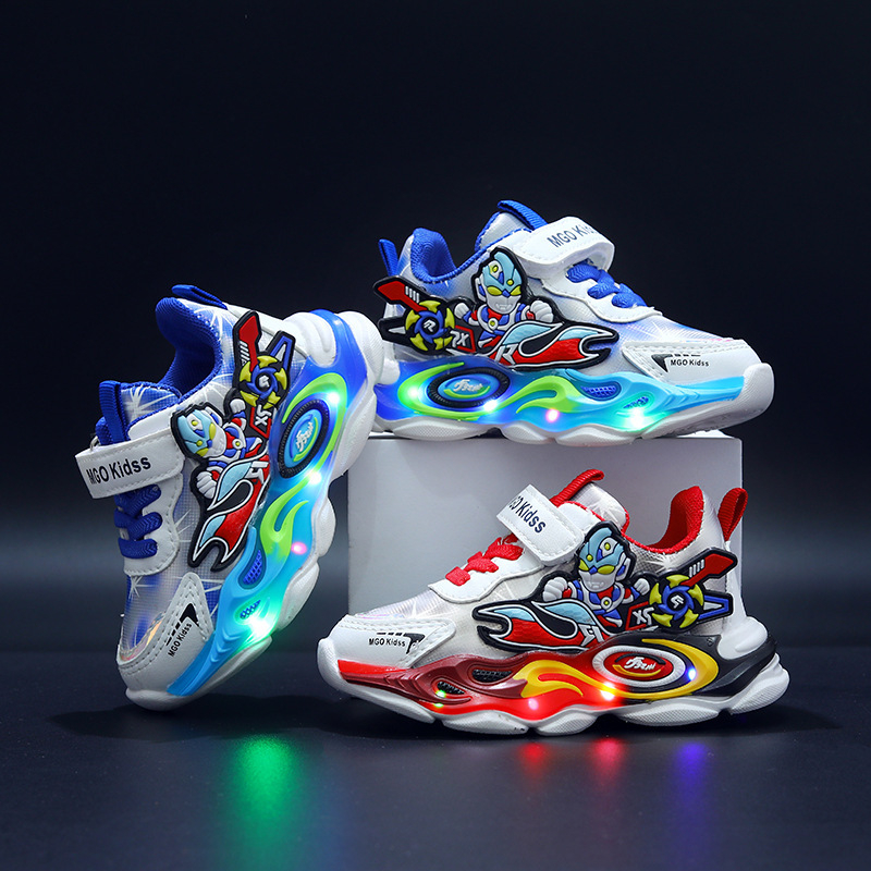 2025 Uued stiilid valgustatud laste spordijalatsid, poiste kingad, helendavad kingad, väikelaste kingad, 3D stereoskoopilised