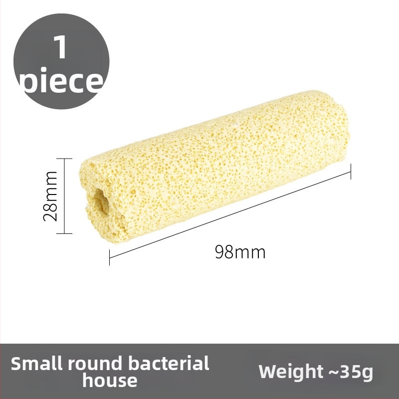 Natūralios keramikos filtravimo medžiaga akvariumui – nitrifikacinių bakterijų stulpelis, kvadrato formos, tinkama žuvų ir vėžlių akvariumams, 0.5 kg