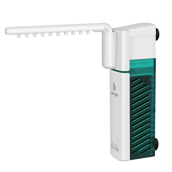 Аквариумен филтър-помпа: малък, многофункционален филтър с вградена циркулационна помпа, вълнова аерация и потапяем душ за малки аквариуми • Материал: пластмаса • Марка: Kyung ye • Тегло: 173 g