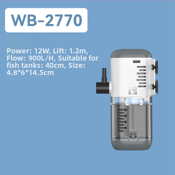 Berkele įmontuotas filtravimo siurblys akvariumui – 3-in-1 cirkuliuojantis vandens siurblys, plastikas, svoris 230–528 g