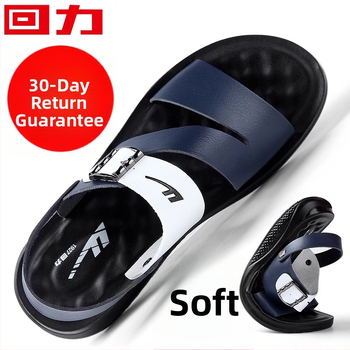 Meeste randSandaalid - avatud varbaga, kunst PU ülaosa, PU tald, kinnitusega