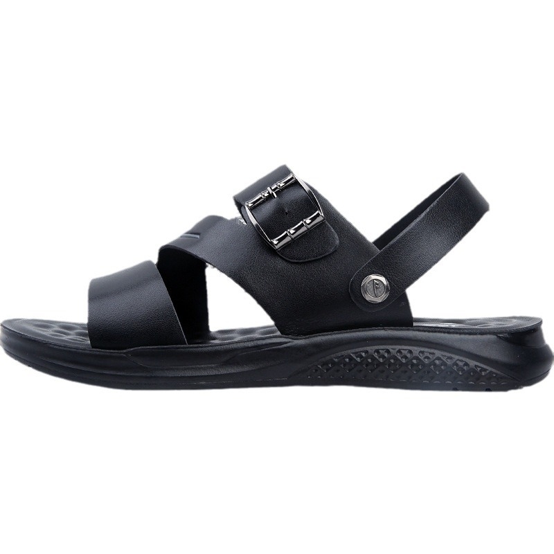 Férfi strand szandálok - nyitott orr, mű PU felsőrész, PU talp, csattal záródó