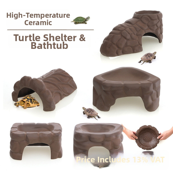 Keraminė vėžlio dekoratyvinė skulptūra, Fish Family prekinis ženklas, namų dekorui