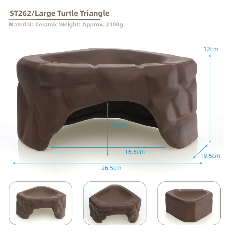 Keraminė vėžlio dekoratyvinė skulptūra, Fish Family prekinis ženklas, namų dekorui