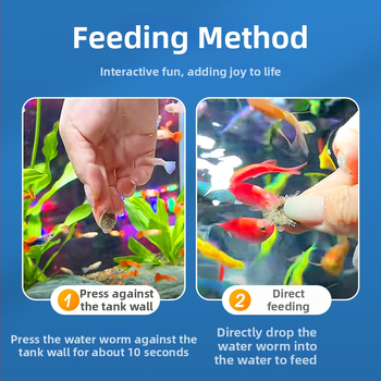 Akvaariumi kala toit — Freeze-dried water earthworms, Naichong; päritolu: Liaocheng, Shandong; tüüp: akvaariumi koduloomatoit; importimine: Ei