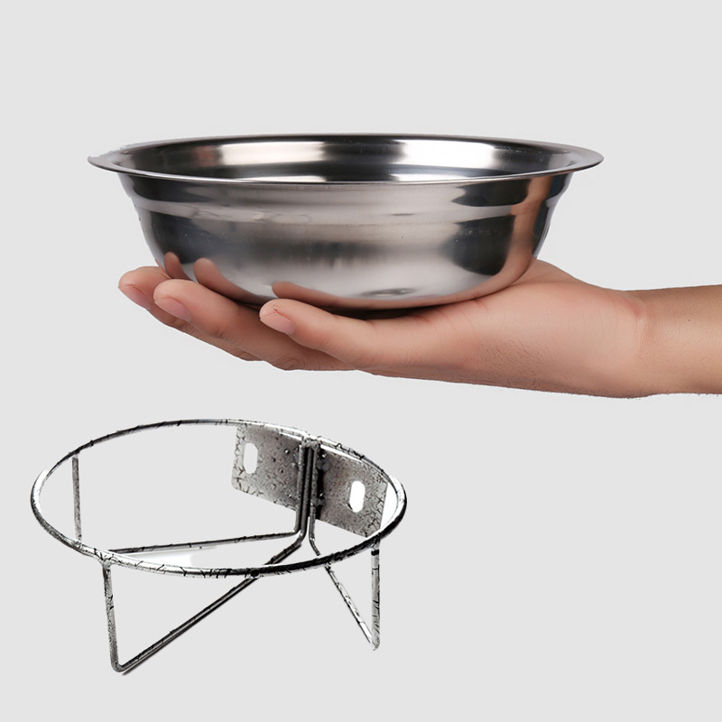 Ταΐστία κατοικίδιων από ανοξείδωτο ατσάλι για σκύλους και γάτες, ανθεκτική, αντιολισθητική, κρεμαστή σχεδίαση — Love Pet Tribe