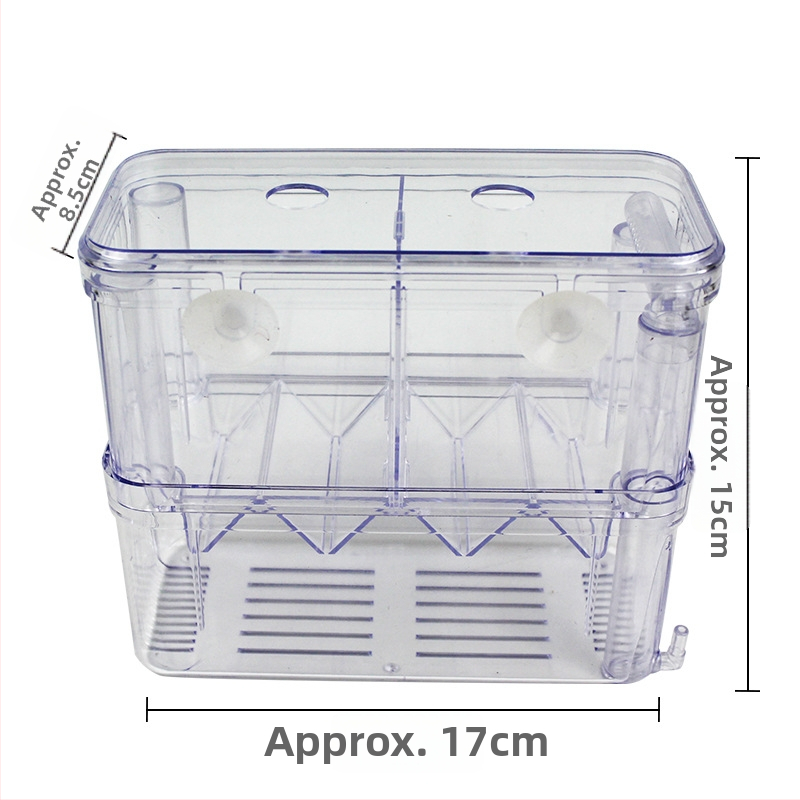 Кутия за развъждане за изолирането на малки риби, с изолационна мрежова система, прозрачен пластмасов корпус, марка Chi Yiheng