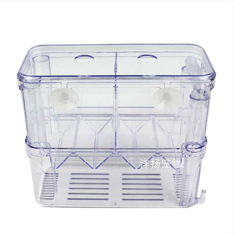 Кутия за развъждане за изолирането на малки риби, с изолационна мрежова система, прозрачен пластмасов корпус, марка Chi Yiheng