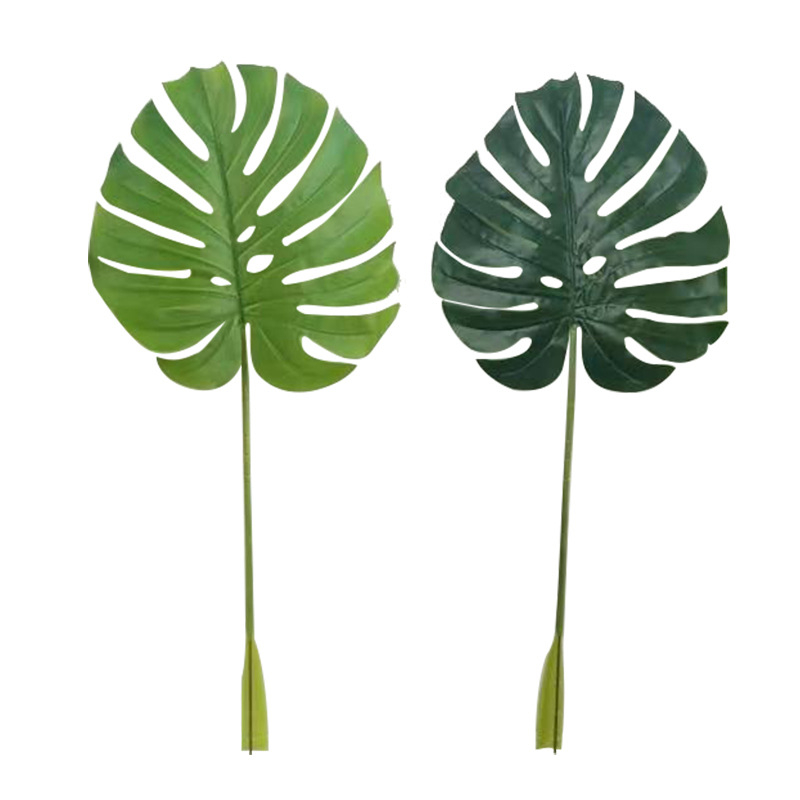 Plastične Ins-stil ukrasi za dnevni boravak, umjetni listovi Monstere s dugim stabljikama, sorta Turtle Back