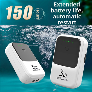 Įkraunama deguonies siurblys — nešiojamas, tylus, dviejų paskirčių skirtas lauko žvejybai ir namų žuvų auginimui