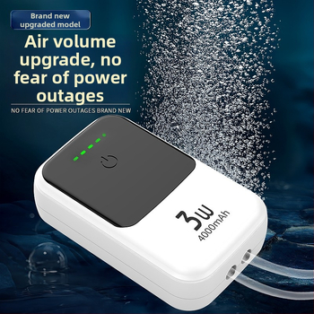 Įkraunama deguonies siurblys — nešiojamas, tylus, dviejų paskirčių skirtas lauko žvejybai ir namų žuvų auginimui