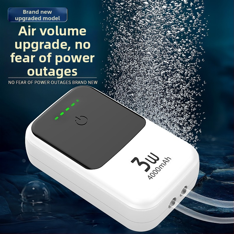 Laaditav hapnikupump — kaasaskantav, vaikne, kahekordse kasutusega välitingimustes kalapüügiks ja kodus kalade kasvatamiseks