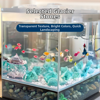 Ebakorrapärane klaasist kivi aianduse ja akvaariumi põhja kaunistamiseks, 500 g, 1 tk