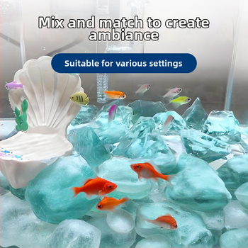 Ebakorrapärane klaasist kivi aianduse ja akvaariumi põhja kaunistamiseks, 500 g, 1 tk