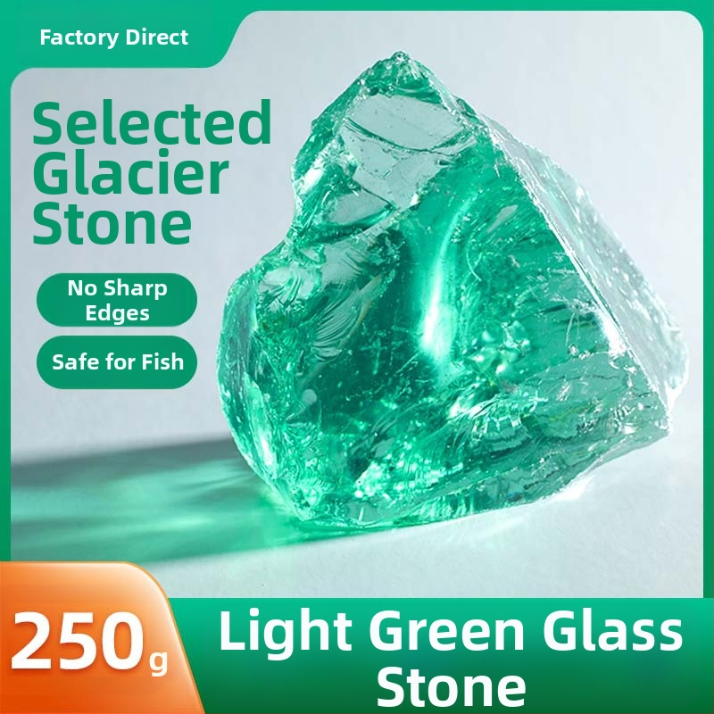 Ebakorrapärane klaasist kivi aianduse ja akvaariumi põhja kaunistamiseks, 500 g, 1 tk