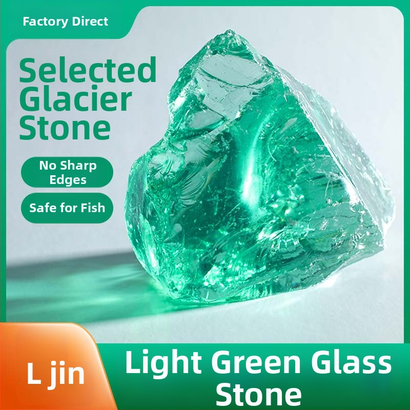 Ebakorrapärane klaasist kivi aianduse ja akvaariumi põhja kaunistamiseks, 500 g, 1 tk