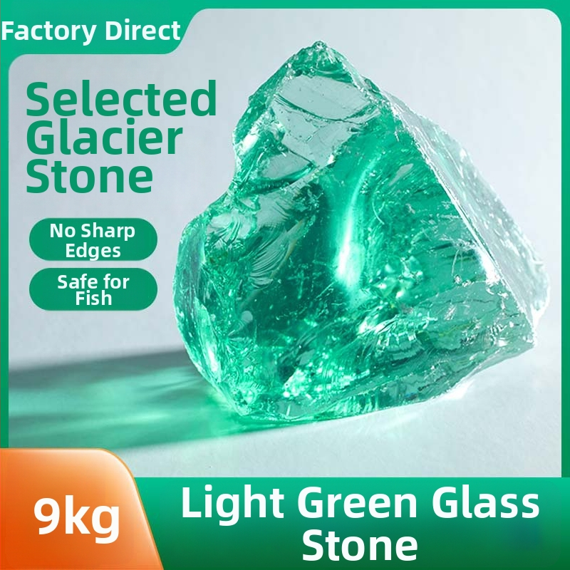 Ebakorrapärane klaasist kivi aianduse ja akvaariumi põhja kaunistamiseks, 500 g, 1 tk