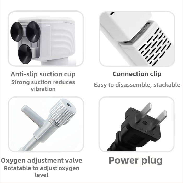 AQ Ugrađeni filtr za akvarij, tri u jedan pumpa za filtraciju s filterom vlakna, plastično kućište, cirkulacija vode