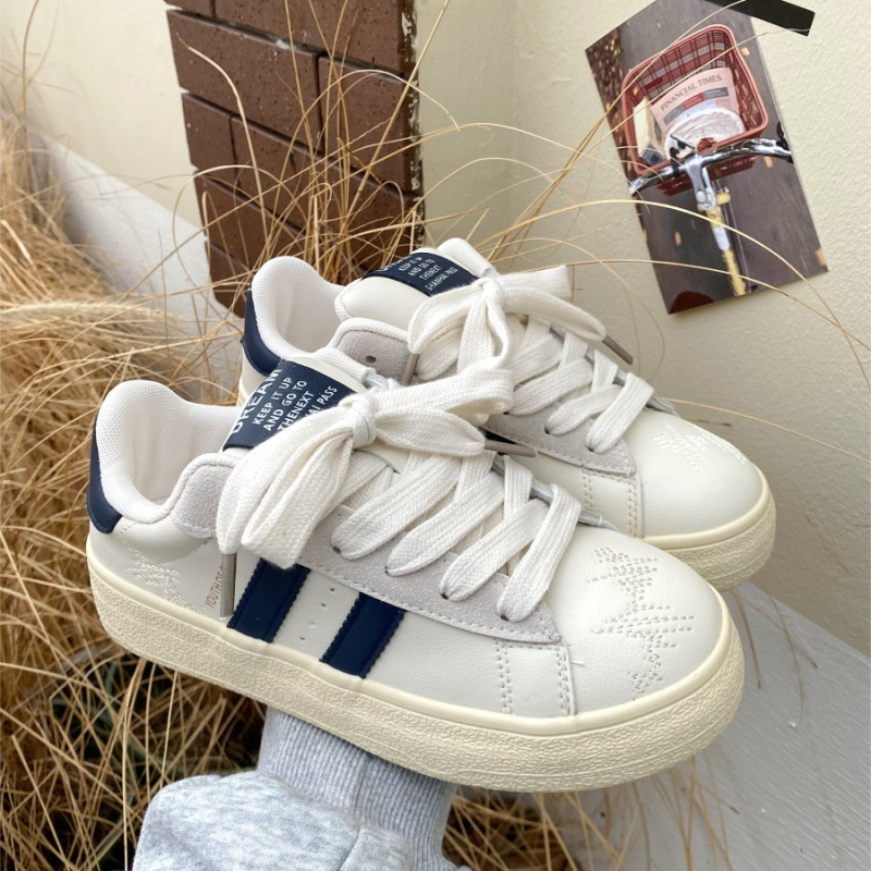 Naiste Korea stiilis vabaaja sportlikud jalanõud paksu tallaga, PU ülaosa, hingav võrkvooder, nöörid, madal profiil