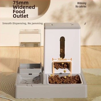 Automatický kŕmít mačky s dvojitými miskami, PP a PET, doplnky pre domáce zvieratá