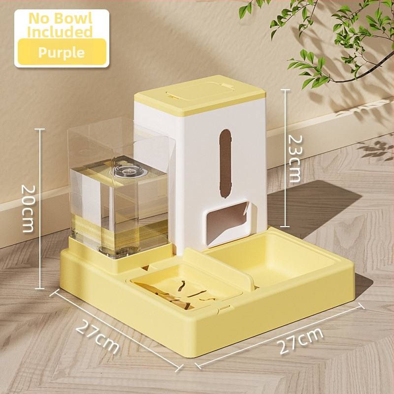 Automatický kŕmít mačky s dvojitými miskami, PP a PET, doplnky pre domáce zvieratá