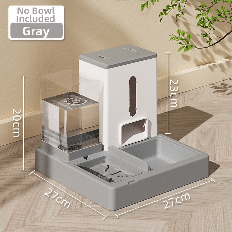 Automatický kŕmít mačky s dvojitými miskami, PP a PET, doplnky pre domáce zvieratá