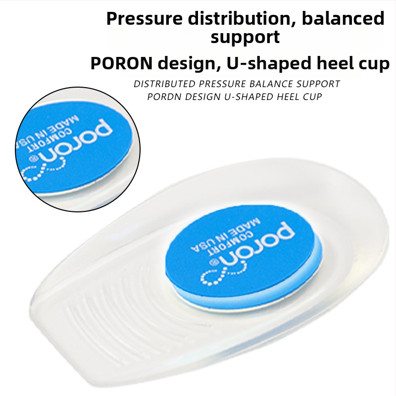 Paslėptas kulno gelinis įdėklas, pakelia aukštį, prakaito sugėriantis, pusės įdėklas sportiniams, odiniams ir kasdieniams batams