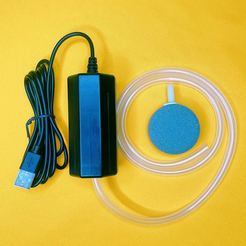 Φορητή USB αντλία οξυγόνου για ενυδρείο - Αθόρυβη, Συμπαγής, USB-τροφοδοσία, Για οικιακή και εξωτερική χρήση