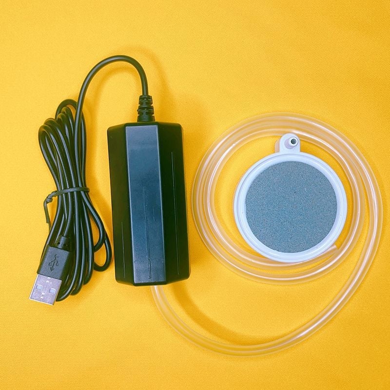 Φορητή USB αντλία οξυγόνου για ενυδρείο - Αθόρυβη, Συμπαγής, USB-τροφοδοσία, Για οικιακή και εξωτερική χρήση