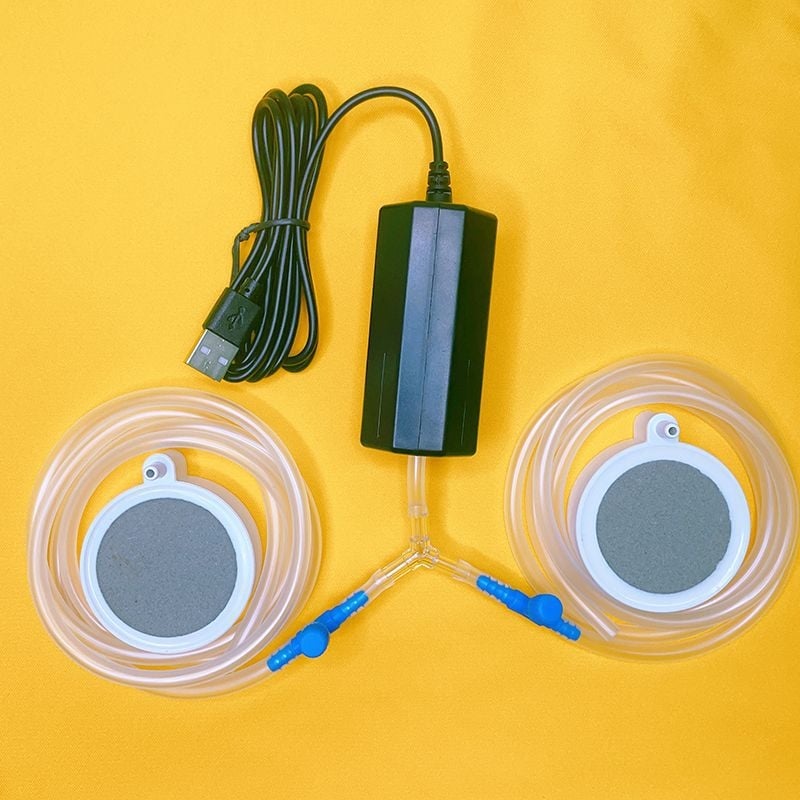 Φορητή USB αντλία οξυγόνου για ενυδρείο - Αθόρυβη, Συμπαγής, USB-τροφοδοσία, Για οικιακή και εξωτερική χρήση