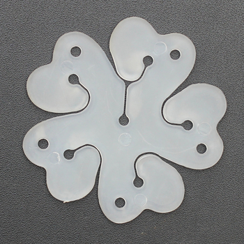 Baliono laikiklis dekoracijoms, slyvų žiedo formos, dviejų sluoksnių sustiprintas dizainas, iš plastiko, su spausdintu logotipu