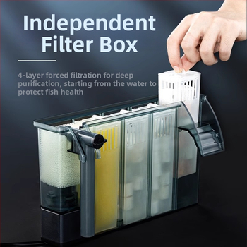 Yee filtro pre akvárium, stena montáž, externý kompaktný 3-v-1 filtr, tichý chod, membrána odstraňujúca olejovú vrstvu a cirkulácia vody